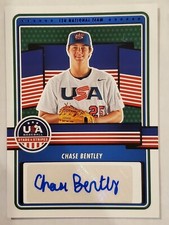 CHASE BENTLEY 2023 Panini Stars & Stripes 15U NATIONAL TEAM BLUE FOIL AUTO