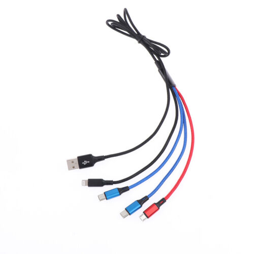 4IN1 3IN1 3A USB TYPE C Micro câble pour Huawei Honor Xiaomi IP 14 13 12 11  - Picture 1 of 15