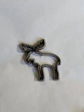 Moose Cookie Cutter Ann Clark Signed Pewter Lapel Pin 1995 Mendon VT