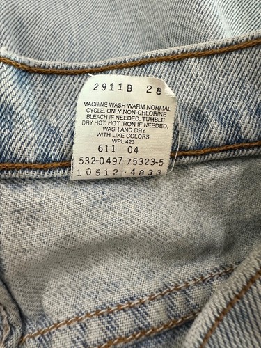 VTG 90s LEVIS 512 Slim Fit Tapered Leg Denim Jeans 25x33 ACTUAL USA MADE Grunge - Picture 15 of 16