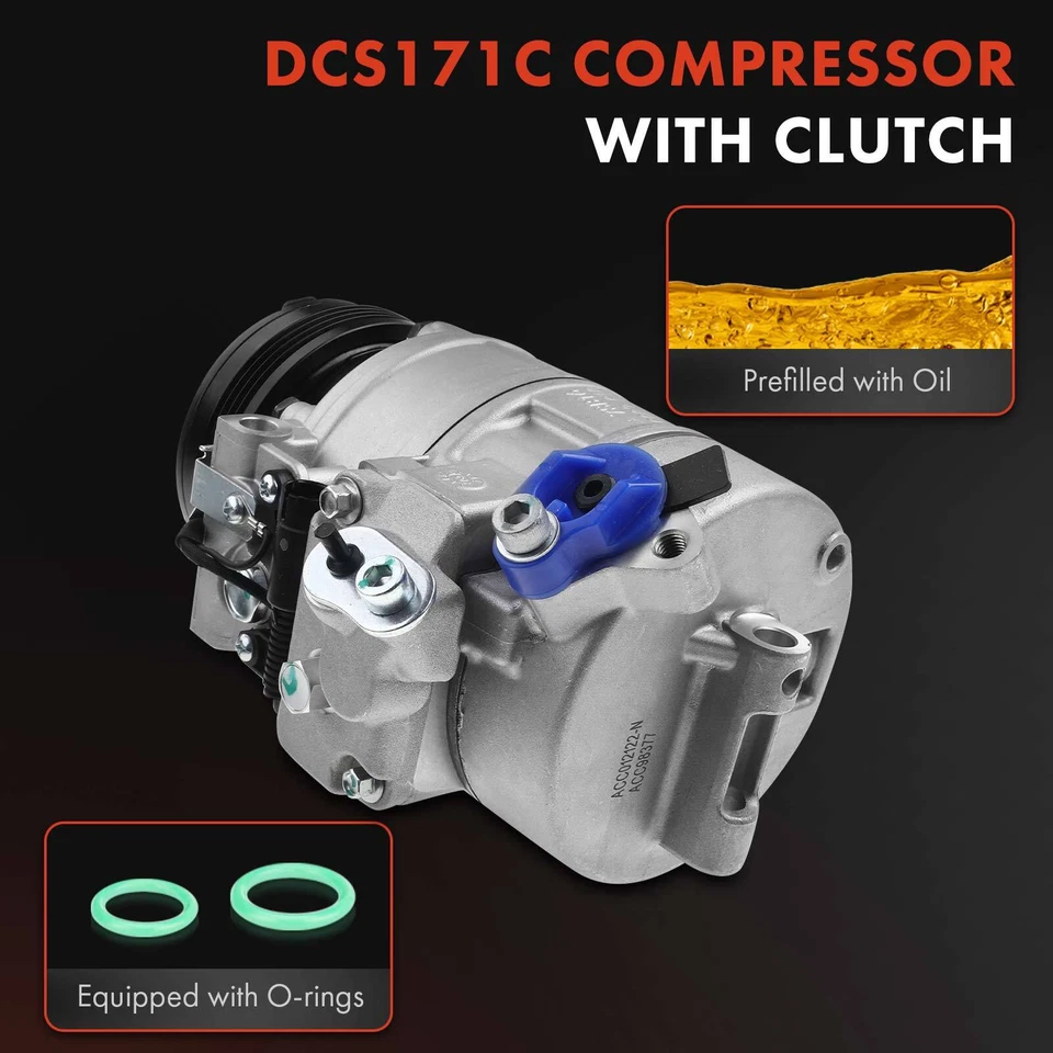 Compresor de aire acondicionado con embrague para BMW 325Ci 325i 325xi 330Ci 330i 330xi X3 E46 E83 Foto 3 de 4