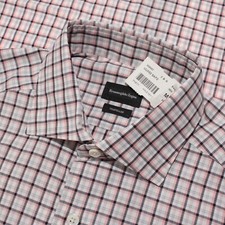 Ermenegildo Zegna NWT Casual Button Down Shirt Size M in Pink/Multi Check Cotton