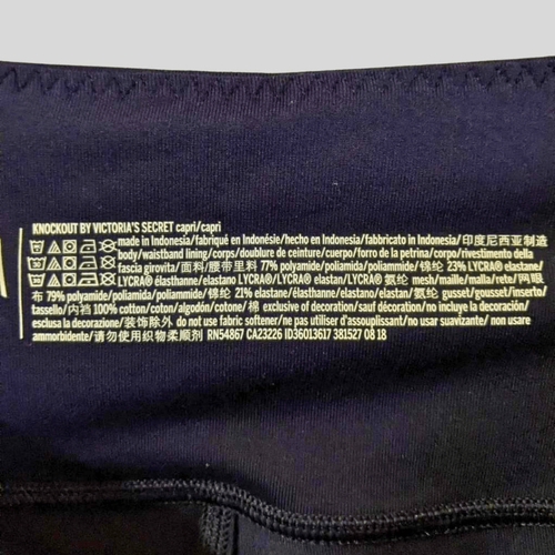 Victoria’s Secret Sport Capri Leggings Damen Größe M Blau Silber Athleisure - Bild 3 von 10