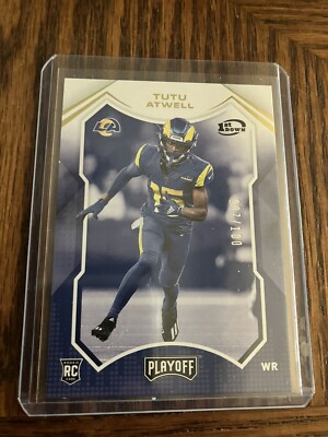 Tutu Atwell 2021 Panini Playoff 1st Down Parallel RC /100 #219 Rams