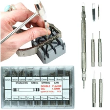 Watch Band Spring Bar Tool Kit - Hammer Punch Pusher Strap Holder 360 Link Pins