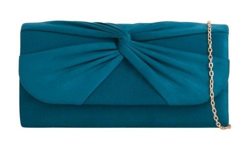 Women's Pleated Suede Evening Clutch Bag Wedding Ladies Party Prom Handbag Purse - 第 25/26 張圖片