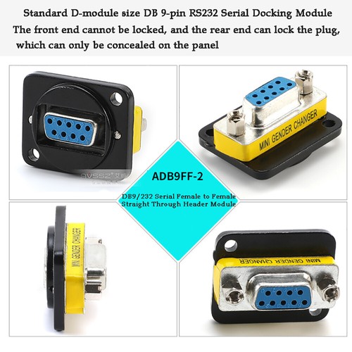 9 Pin RS232 DB9/15 Female to Female Male Serial Socket Gender Changer Adapter - Picture 7 of 33