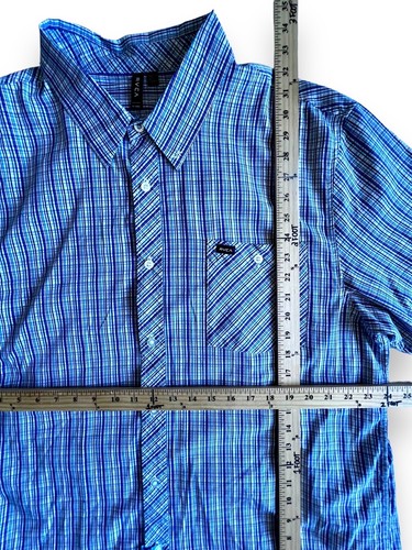 RVCA 2XL Cotton Pocket Logo Short Sleeve Button Up Shirt Blue Contrast Plaid XXL - Picture 23 of 24