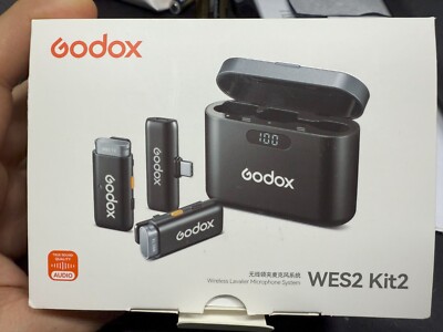 Godox WES2 KIT2   Professionelles Drahtloses Lavalier-Mikrofonsystem für USB-C G