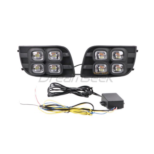Luce di marcia diurna LED DRL per Toyota Sequoia 2008-17 fendinebbia con segnale di svolta - Foto 2 di 11