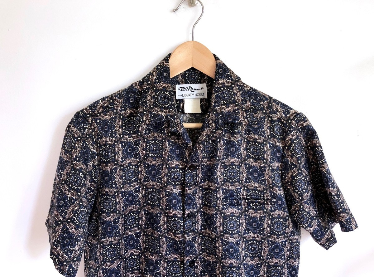 TORI RICHARDS For Liberty House Aloha Hawaiian Camp Shirt 