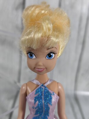 Disney Fairies Pixie Tinkerbell Doll Wearing Periwinkle's Dress    
