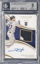 2016 IMMACULATE COLL JSY AUTO (56/99) - BECKETT AUTO 10 #125 TREVOR STORY BGS 9