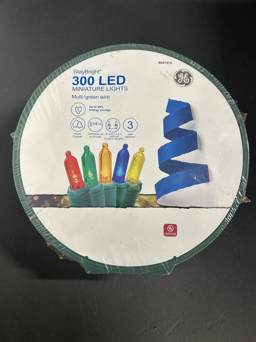 GE StayBright 300-Count 74.5-ft Multicolor LED Plug-In Christmas String Lights GE StayBright 300-Count 74.5-ft Multicolor LED Plug-In Christmas String Lights