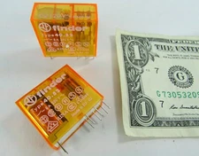 2 New Finder Miniature Ice Cube PCB/Plug-In Relays 120VAC Coil, 8A 250V DPDT/NO