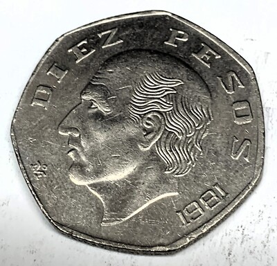 1981年 メキシコ 10ペソ 硬貨 1981年 メキシコ 10ペソ 硬貨