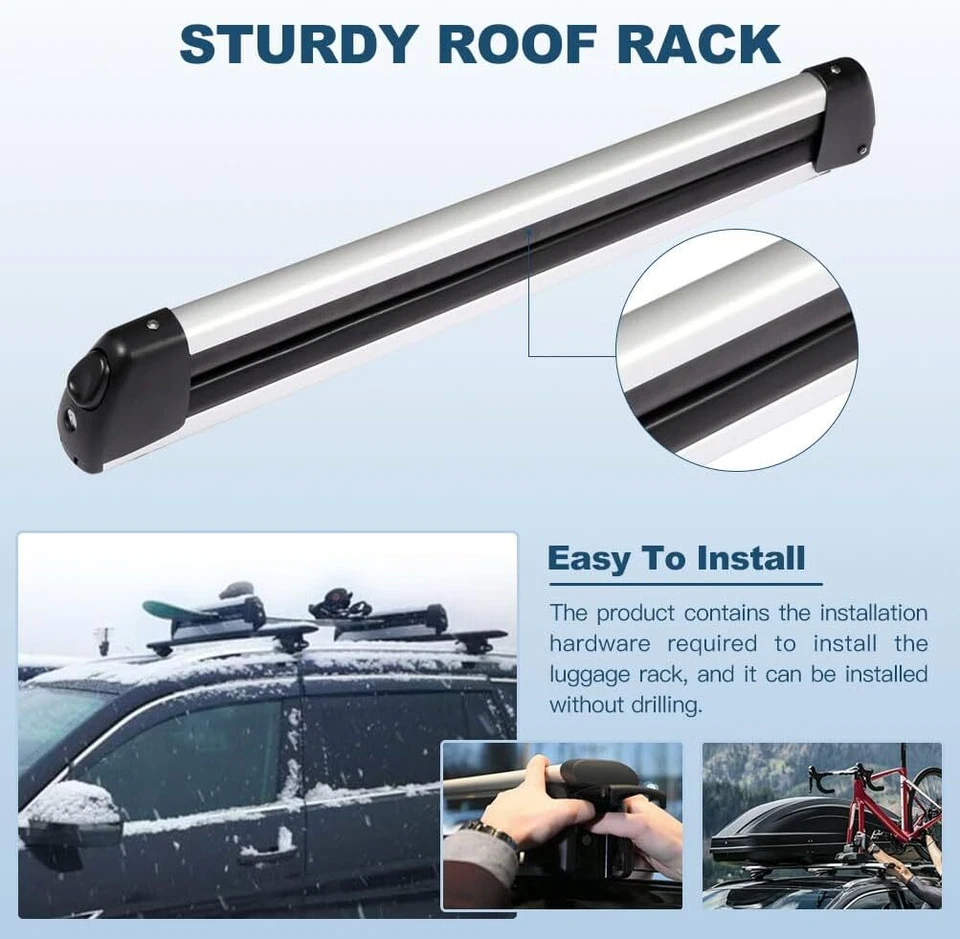 Portaequipajes de techo para esquí snowboard de 31,7"" para Mercedes-Benz AMG GLA 45 200 250 Foto 2 de 4