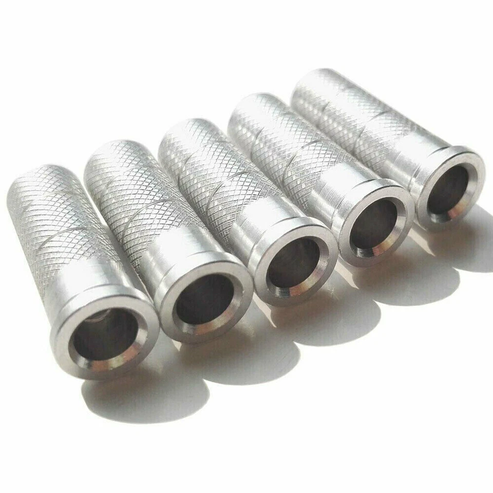 50 peças inserção de flecha de alumínio rosca de came ID 6,2mm eixo de carbono arco e flecha caça EUA - Imagem 4 de 4