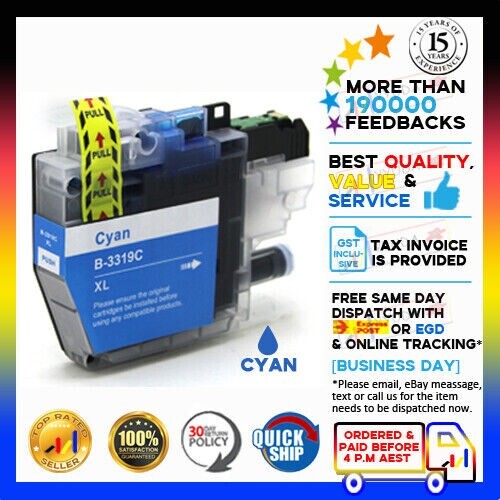 12pcs NoN-OEM LC3319XL Ink for Brother MFCJ5330DW MFC5730DW MFCJ6530DW Printers - Picture 3 of 5