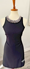 KARL LAGERFELD Paris little black dress with beaded collar size 0