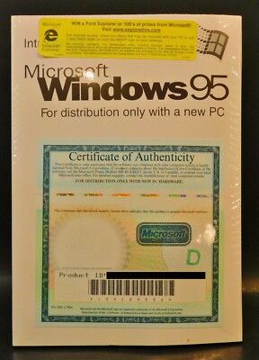 Vintage Windows 95 Distribution For a New PC Operating System Software 3.5'' Disk