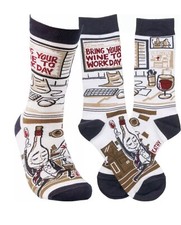 Primitives by Kathy - Bring Your Wine To Work Day Socks - 36250 Novelty
