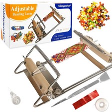 the Third Generation Beading Loom Kit with Seed Beads, Bead Needle,Thread,Needle