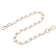 24" Purse Strap with Buckle for Shoulder and Cross Body White Gold 