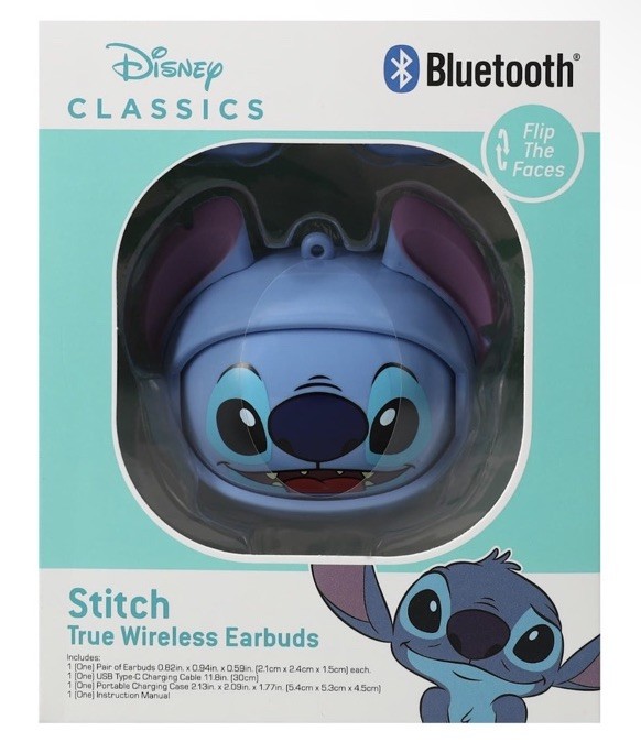 Disney Classics Stitch True Wireless Earbuds Bluetooth Flip The