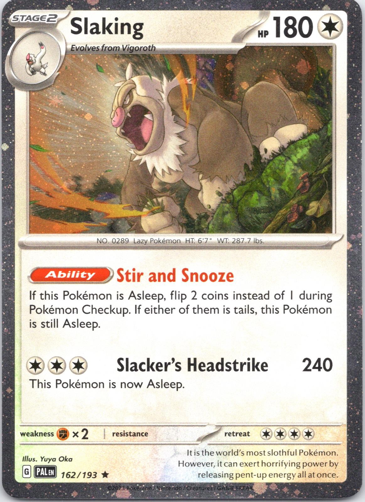 Slaking (Cosmos Holo) 162/193 Rare Pokemon NM