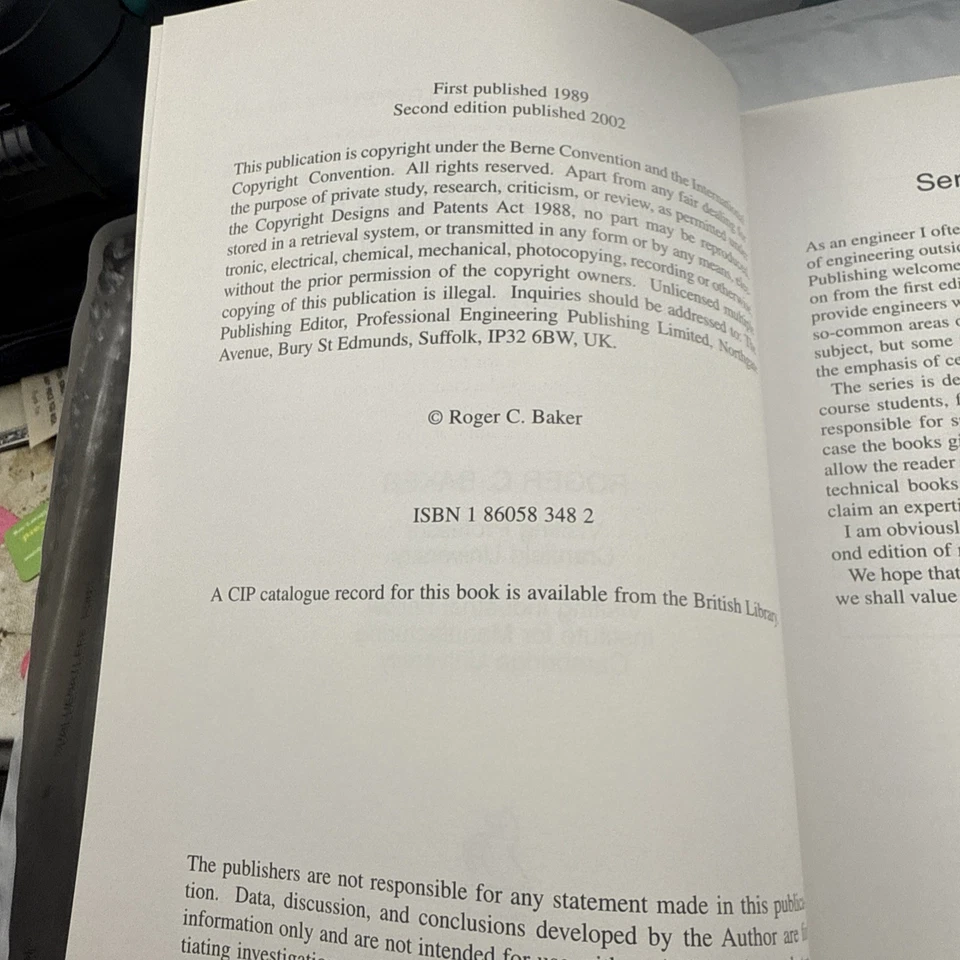 Flow Measurement Guide 2002 Second Edition Roger C Baker Engineering Hardcover - Image 4 of 4