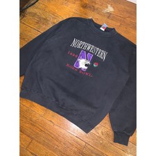 Vintage Northwestern Wildcats 1996 Rose Bowl Crewneck Sweatshirt USA Made Large