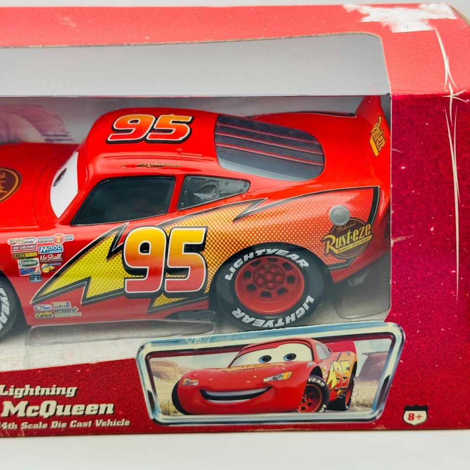 Disney Pixar Cars - MATTY COLLECTOR LIGHTNING MCQUEEN 1:24th Scale Die Cast 2006 - Image 4 of 4