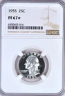 1955 Washington Quarter Proof NGC PF 67 STAR PR 67* Frosty Silver Coin 25C