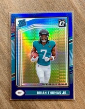 2024 Donruss Optic BRIAN THOMAS JR #214 Rated Rookie Blue Hyper Prizm RC Jaguars