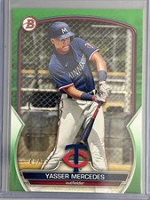 2023 Bowman - Prospects Yasser Mercedes #BP-99 Neon Green /399 (RC)