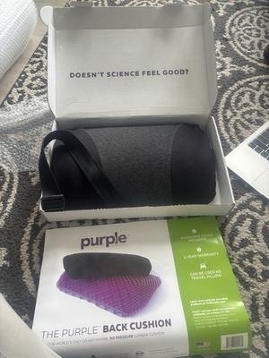 #ad Purple Back Cushion – Pressure Reducing Grid for Comfort Open Box $61.99