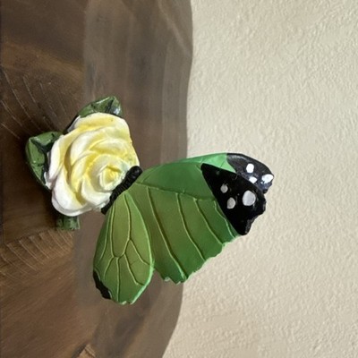 Lovely Ganz  Dido Longwing BUTTERFLY Figurine Resin 3 1/2''H x 3''W x 2'' Green