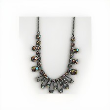 Vintage Kollier mit Glassteinen, 40 cm lang, die Steine haben schönes Feuer