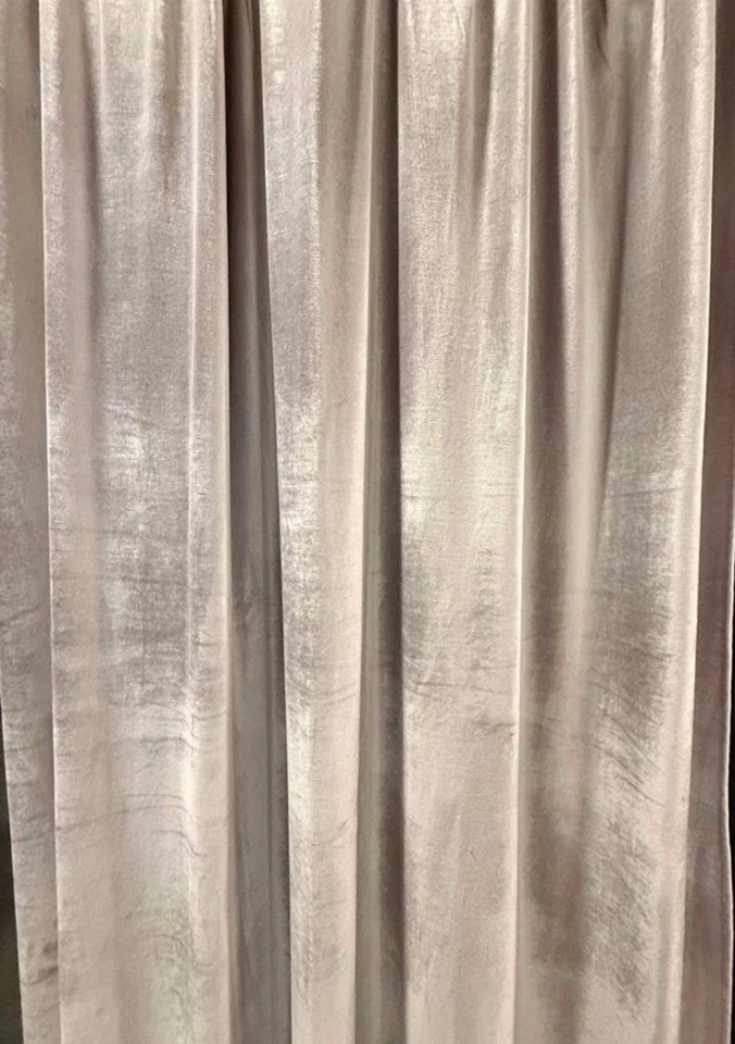 Серые бархатные портьеры Restoration Hardware 2 панели 50 x 96 дюймов  - Изображение 2 из 2