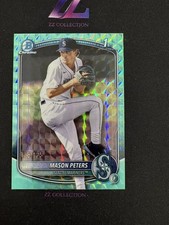 2025 Bowman Draft Mason Peters 1st 118/125 Chrome Prospects Aqua Geometric -LYQ