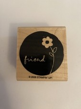 New Stampin Up Friend Wood Mounted Rubber Stamp RS93