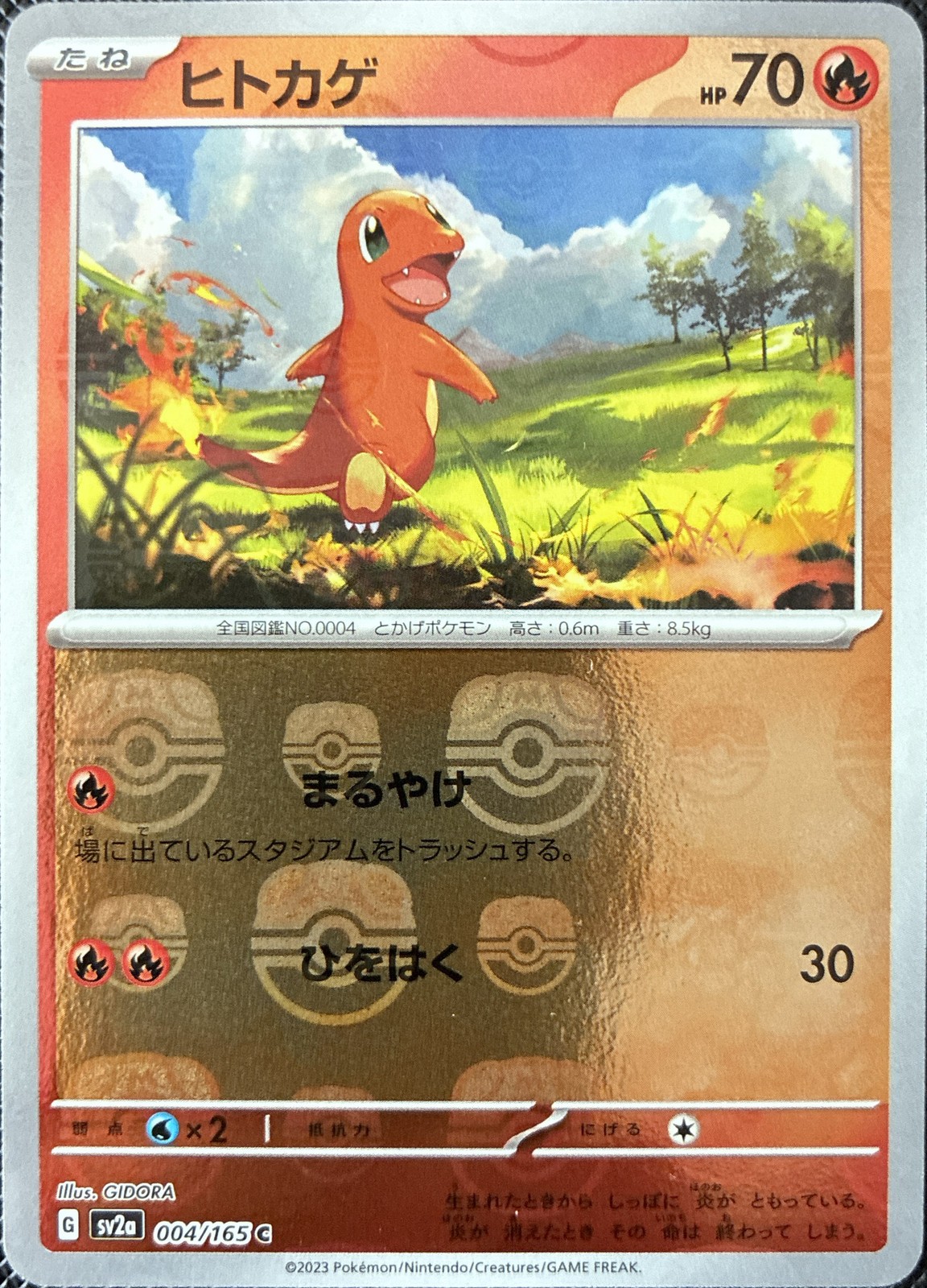 Charmander - (Master Ball Pattern) Common SV2a: Pokemon Card 151 004/165 NM