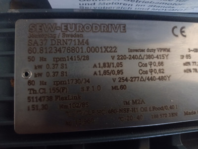 SEW EURODRIVE GETRIEBEMOTOR SA 37 DRN71M4