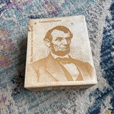 Abraham Lincoln-Carnival Glass-Glass Decanter-NEW-Circa 1971-FREE SHIPPING!