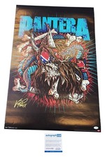 Pantera Vinnie Paul Signed Autographed 24x36 Poster ACOA