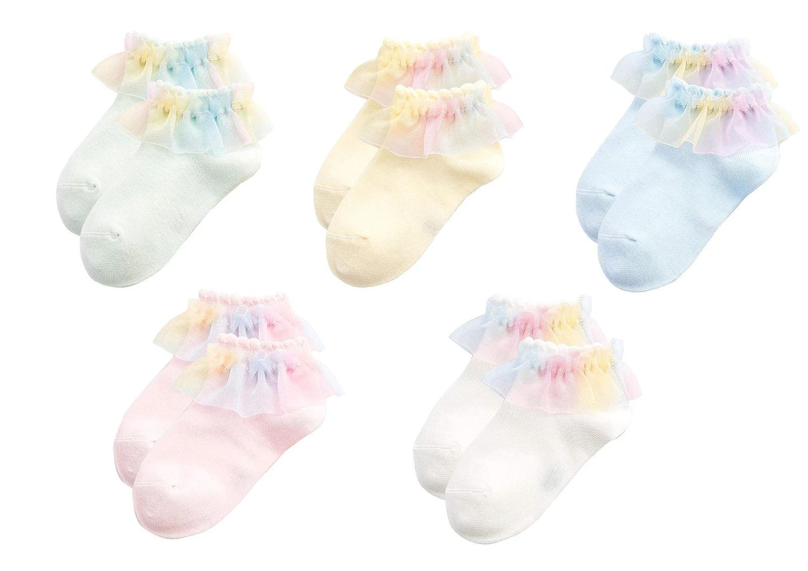 Little Girls Toddler Kids Lace Ruffle Cute Frilly Cotton Socks Princess