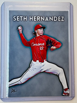 Seth Hernandez Limited Artist Signed ''Corona High School'' Trading Card 2/10