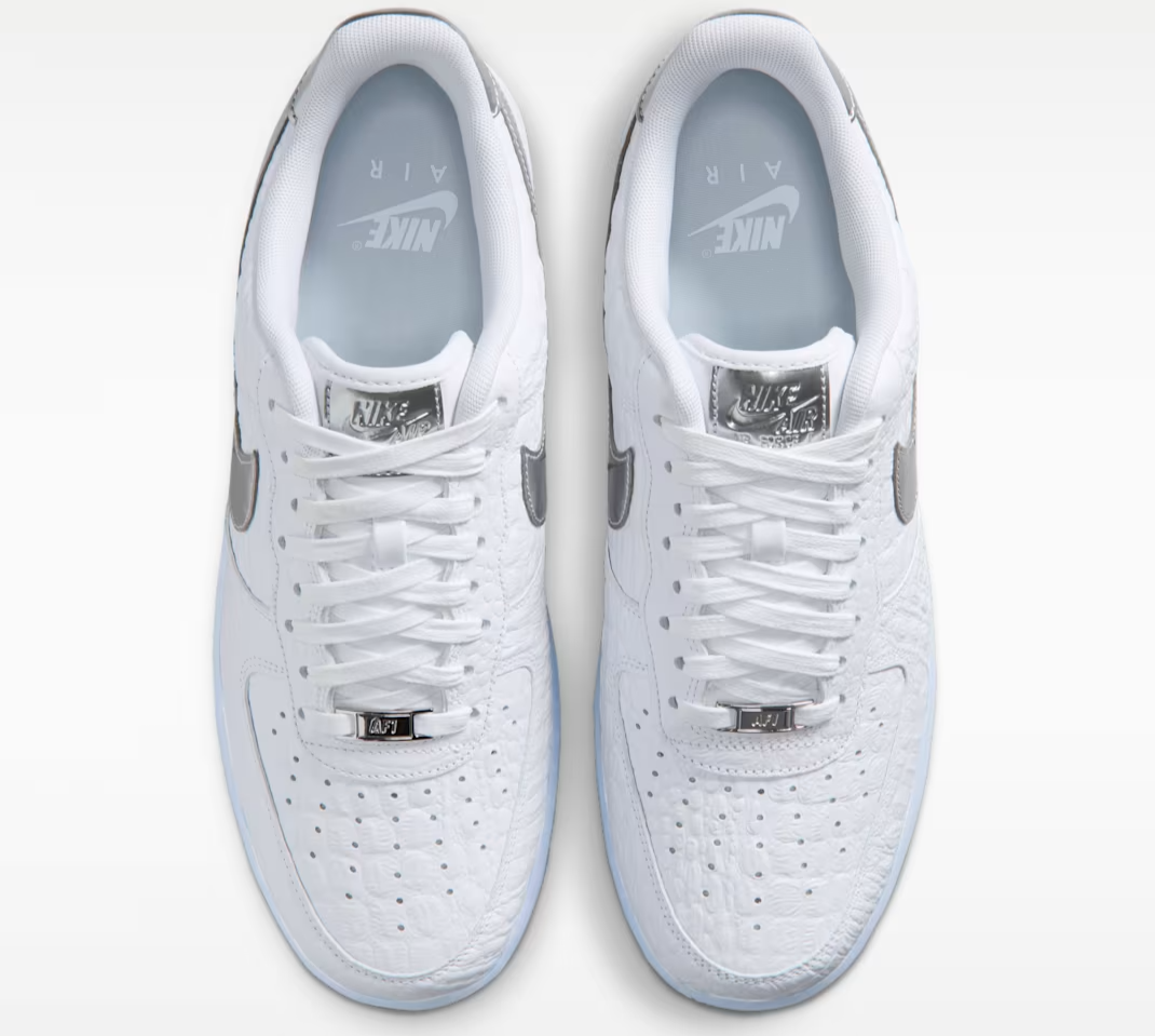 Nike Air Force 1 '07 White Blue Tint Pure Platinum Chrome Men's