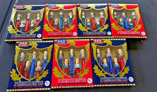 PEZ Presidents USA Complete 7 Volume Education Series Set Dispensers All Boxed